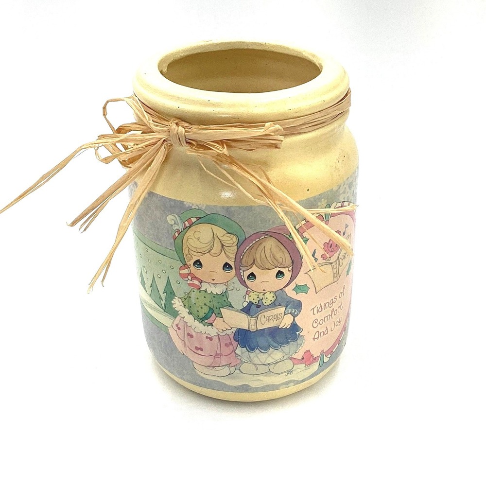 Precious Moments 2001 Tidings‎ of Comfort and Joy Ceramic Christmas Jar Vase